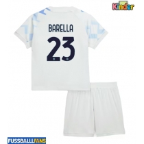 Inter Milan Nicolo Barella #23 Auswärts Trikotsatz Kinder 2025-26 Kurzarm (+ Kurze Hosen)